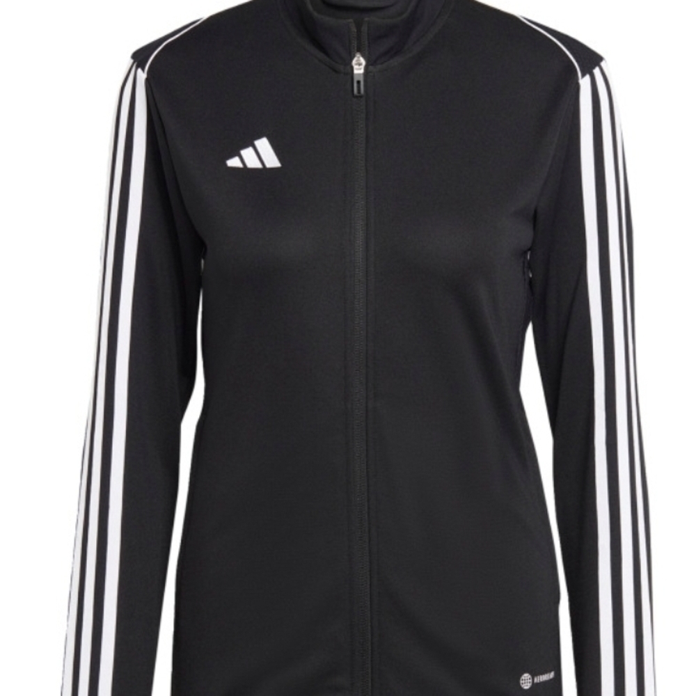 FLASH SALE- Adidas Black Jacket with White Tiro 23 Leagye Jacket Accents